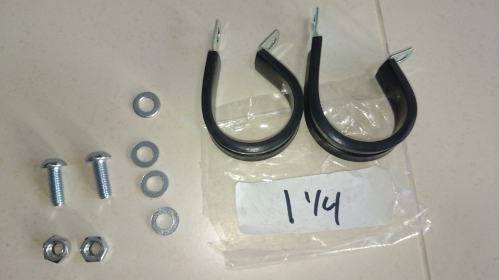 The additional clamps for the seat stays.