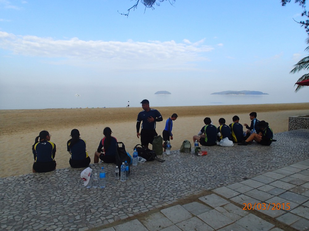 Looking out onto the sea. Pulau Sulug, Pulau Manukan and Pulau Mamutik in the distance.